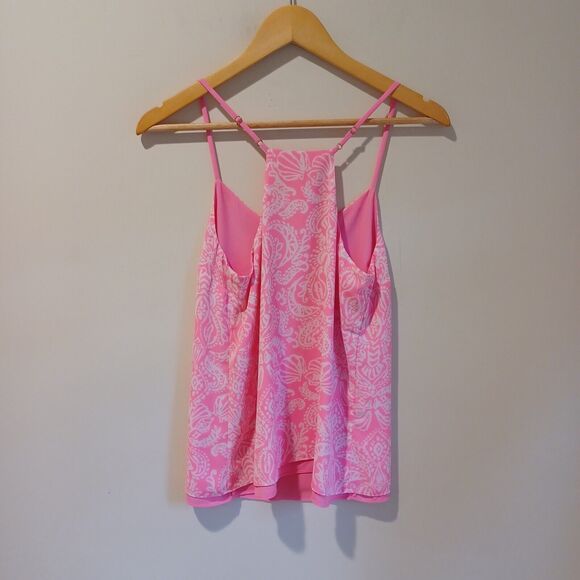 Lilly Pulitzer Lileeze Dusk Cami Reversible Tank Top Havana Pink Size XS - Picture 4 of 6